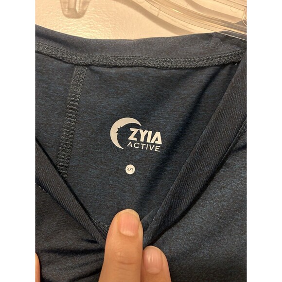 Zyia Active Heathered Navy Fierce Muscle Tank Women's Plus Size 2XL Activewear - Picture 2 of 3